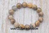 CGB5348 10mm, 12mm round yellow crazy lace agate beads stretchy bracelets
