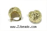 EARR21 18mm copper earrings gold plated