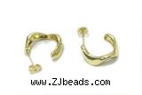 EARR31 22mm copper earrings gold plated