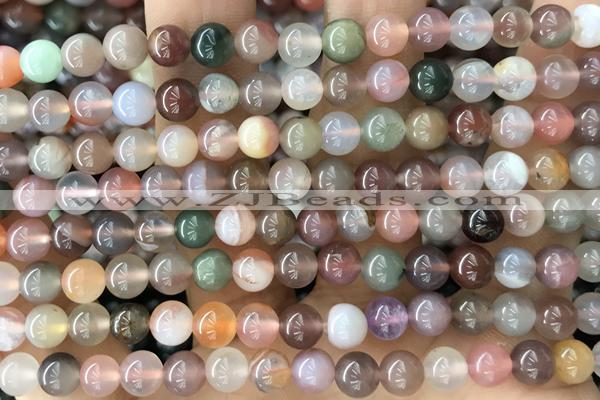 AGAT01 15 inches 6mm round agate gemstone beads