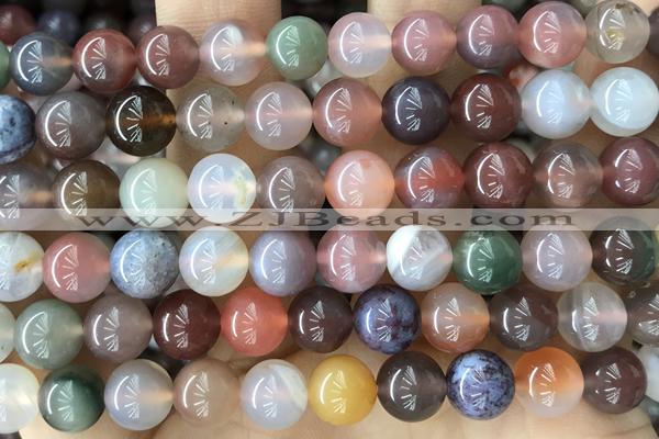 AGAT02 15 inches 8mm round agate gemstone beads