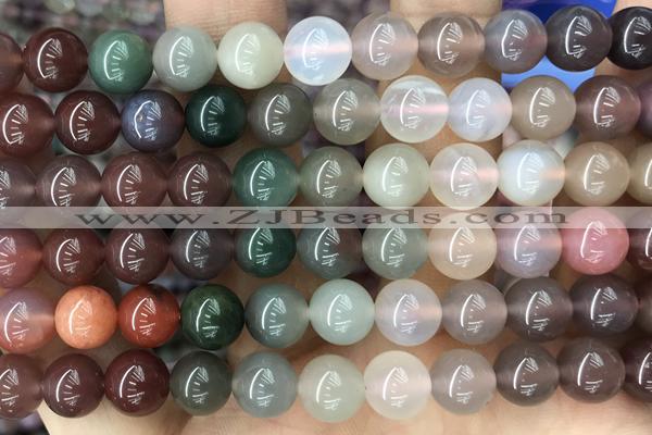 AGAT05 15 inches 8mm round agate gemstone beads