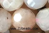 AGAT09 15 inches 10mm faceted round sakura agate gemstone beads