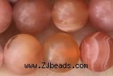AGAT101 15 inches 8mm round matte red agate beads