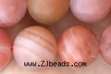 AGAT102 15 inches 10mm round matte red agate beads