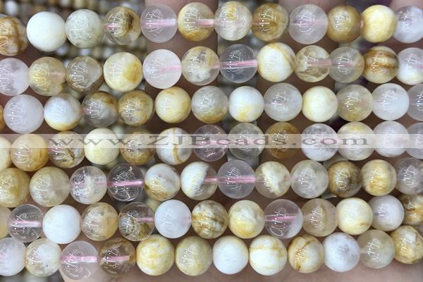 AGAT104 15 inches 8mm round phantom sakura agate beads