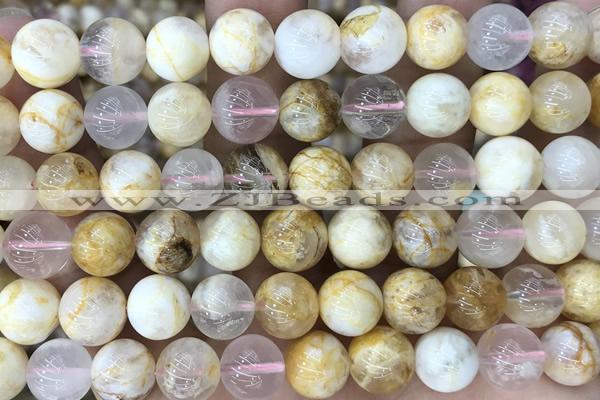 AGAT105 15 inches 10mm round phantom sakura agate beads