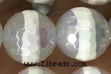 AGAT31 15 inches 12mm faceted round AB-color tibetan agate beads