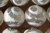 AGAT38 15 inches 10mm faceted round AB-color tibetan agate beads