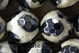 AGAT56 15 inches 10mm faceted round AB-color tibetan agate beads