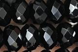 AGAT67 15 inches 5*8mm faceted rondelle black onyx gemstone beads