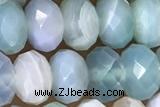 AGAT82 15 inches 5*8mm faceted rondelle banded agate gemstone beads