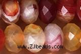 AGAT83 15 inches 5*8mm faceted rondelle banded agate gemstone beads