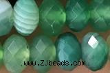 AGAT85 15 inches 5*8mm faceted rondelle banded agate gemstone beads