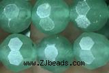 AVEN01 15 inches 8mm faceted round green aventurine gemstone beads