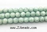 CAS305 15.5 inches 14mm round snowflake angelite gemstone beads