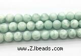 CAS305 15.5 inches 14mm round snowflake angelite gemstone beads