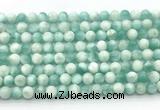 CAS310 15.5 inches 6mm round snowflake angelite gemstone beads