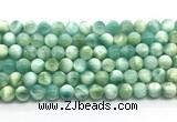 CAS321 15.5 inches 8mm round peacock angelite gemstone beads