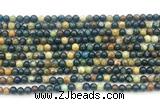 CAZ15 15.5 inches 4mm round azurite gemstone beads