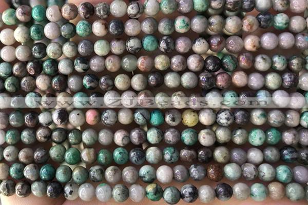CHRY30 15 inches 4mm round chrysocolla gemstone beads