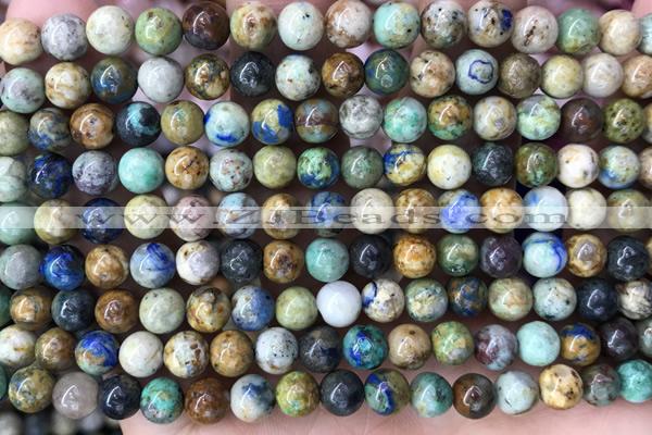 CHRY37 15 inches 6mm round chrysocolla gemstone beads