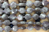 COIN10 15 inches 11mm faceted coin Chinese tourmaline beads