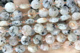 COIN24 15 inches 10mm faceted coin sunstone gemstone beads