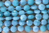 COIN29 15 inches 10mm faceted coin jade gemstone beads