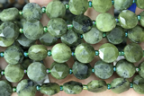 COIN30 15 inches 10mm faceted coin jade gemstone beads