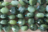 COIN50 15 inches 12mm faceted coin jade gemstone beads