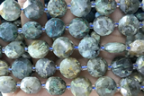 COIN56 15 inches 12mm faceted coin rhyolite gemstone beads