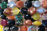 COIN64 15 inches 12mm faceted coin gemstone beads