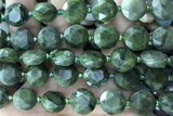COIN74 15 inches 12mm faceted coin China jade gemstone beads