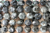 COIN85 15 inches 12mm faceted coin flame jasper beads