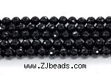 CON126 15.5 inches 10mm faceted round black onyx gemstone beads