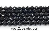 CON133 15.5 inches 10mm faceted round black onyx gemstone beads