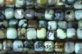 CUBE04 15 inches 2.5mm faceted cube african turquoise gemstone beads