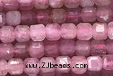 CUBE107 15 inches 2.5mm faceted cube tourmaline gemstone beads