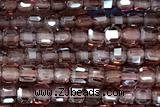 CUBE118 15 inches 2mm faceted cube garnet gemstone beads