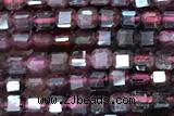 CUBE121 15 inches 2 mm faceted cube garnet gemstone beads