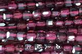 CUBE122 15 inches 2 mm faceted cube garnet gemstone beads