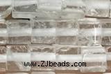CUBE131 15 inches 4mm cube white crystal gemstone beads