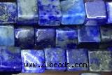 CUBE144 15 inches 4mm cube natural lapis lazuli beads