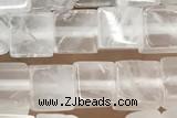 CUBE160 15 inches 6mm cube white jade gemstone beads