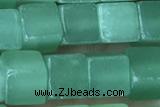 CUBE166 15 inches 6mm cube green aventurine gemstone beads
