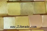 CUBE173 15 inches 6mm cube yellow aventurine gemstone beads