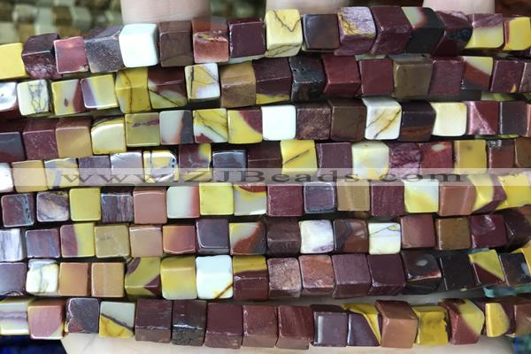 CUBE175 15 inches 6mm cube mookaite gemstone beads