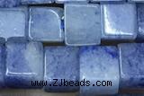 CUBE177 15 inches 6mm cube blue aventurine gemstone beads