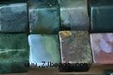 CUBE179 15 inches 6mm cube Indian agate gemstone beads